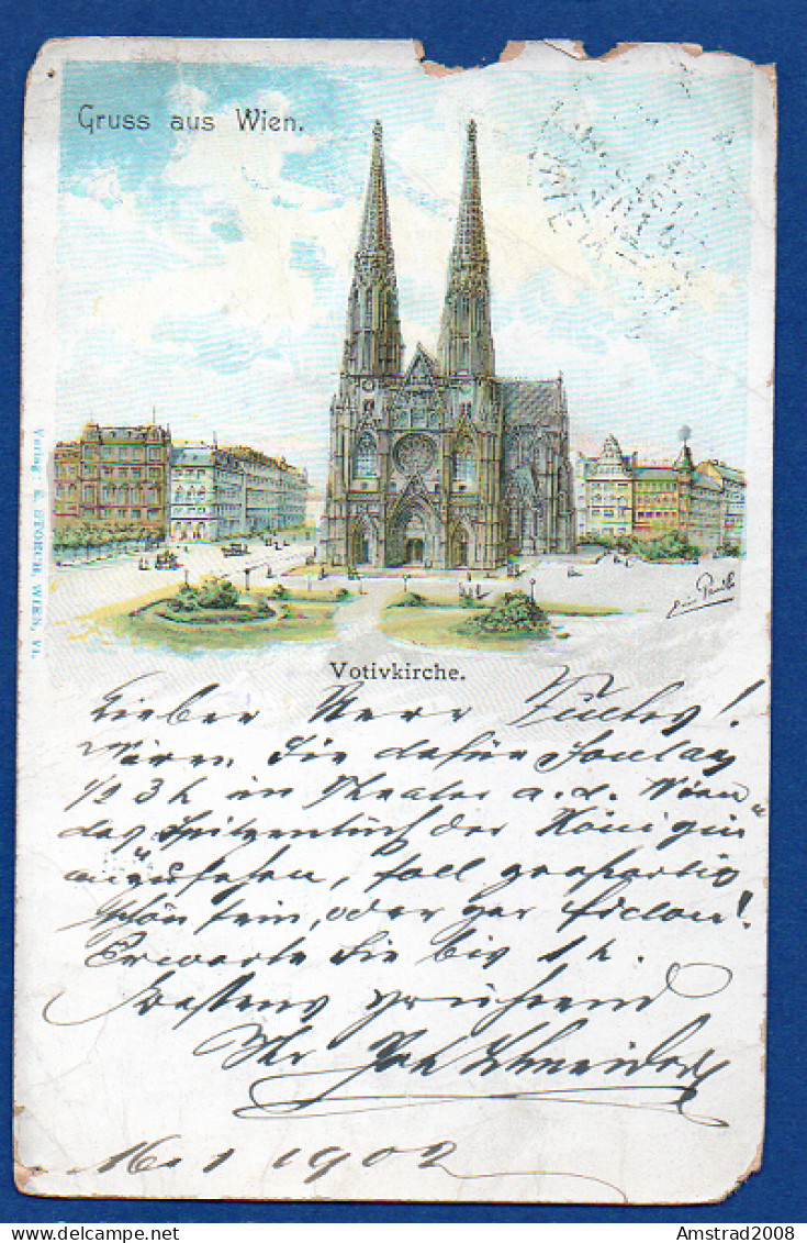 1902 - GRUSS AUS WIEN  -  OSTERREICHE - AUTRICHE - Églises
