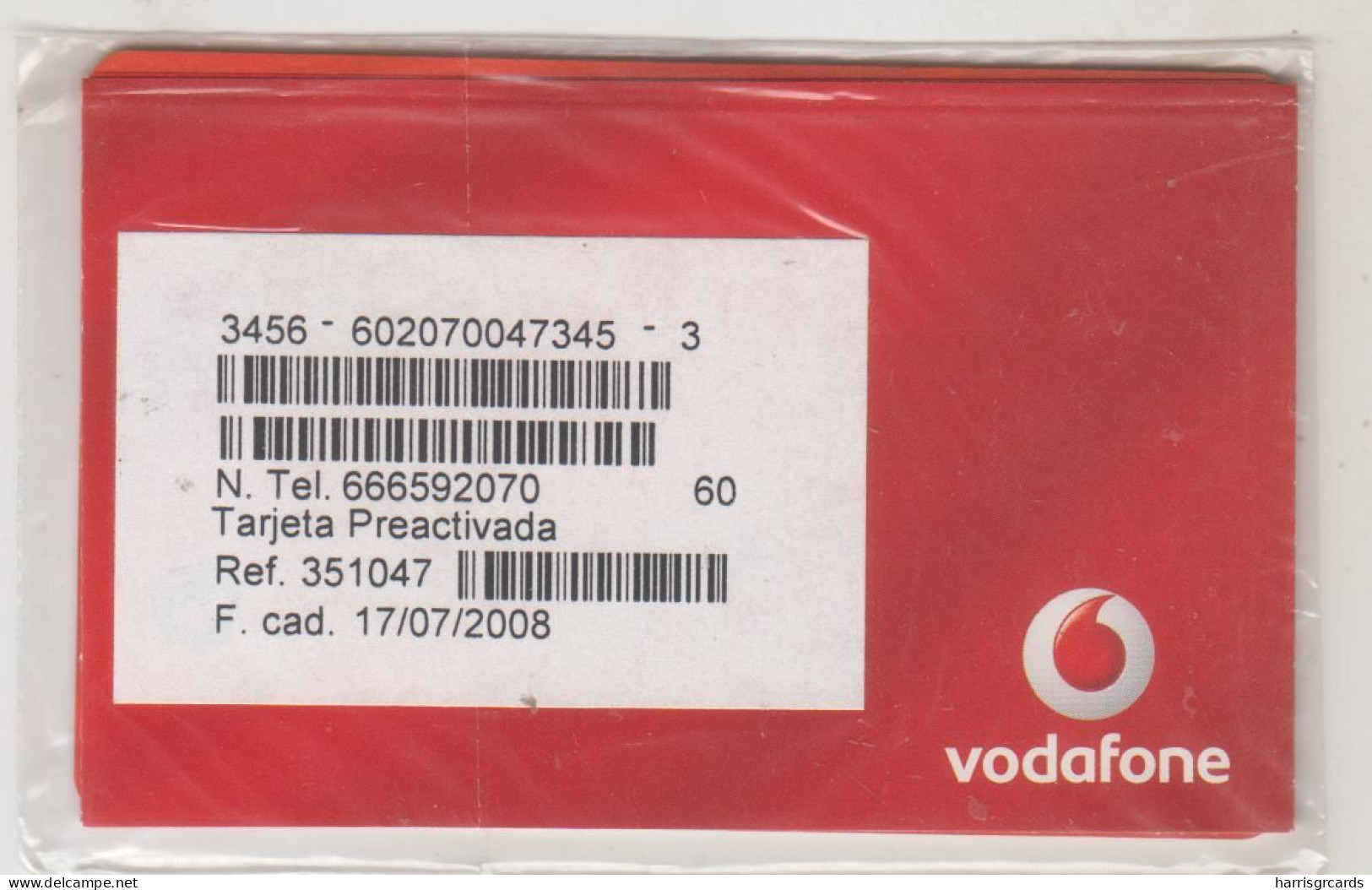 SPAIN - La Vida Es Móvil.Móvil Es Vodafone, VODAFONE 64k GSM Card, Mint In Blister - Vodafone