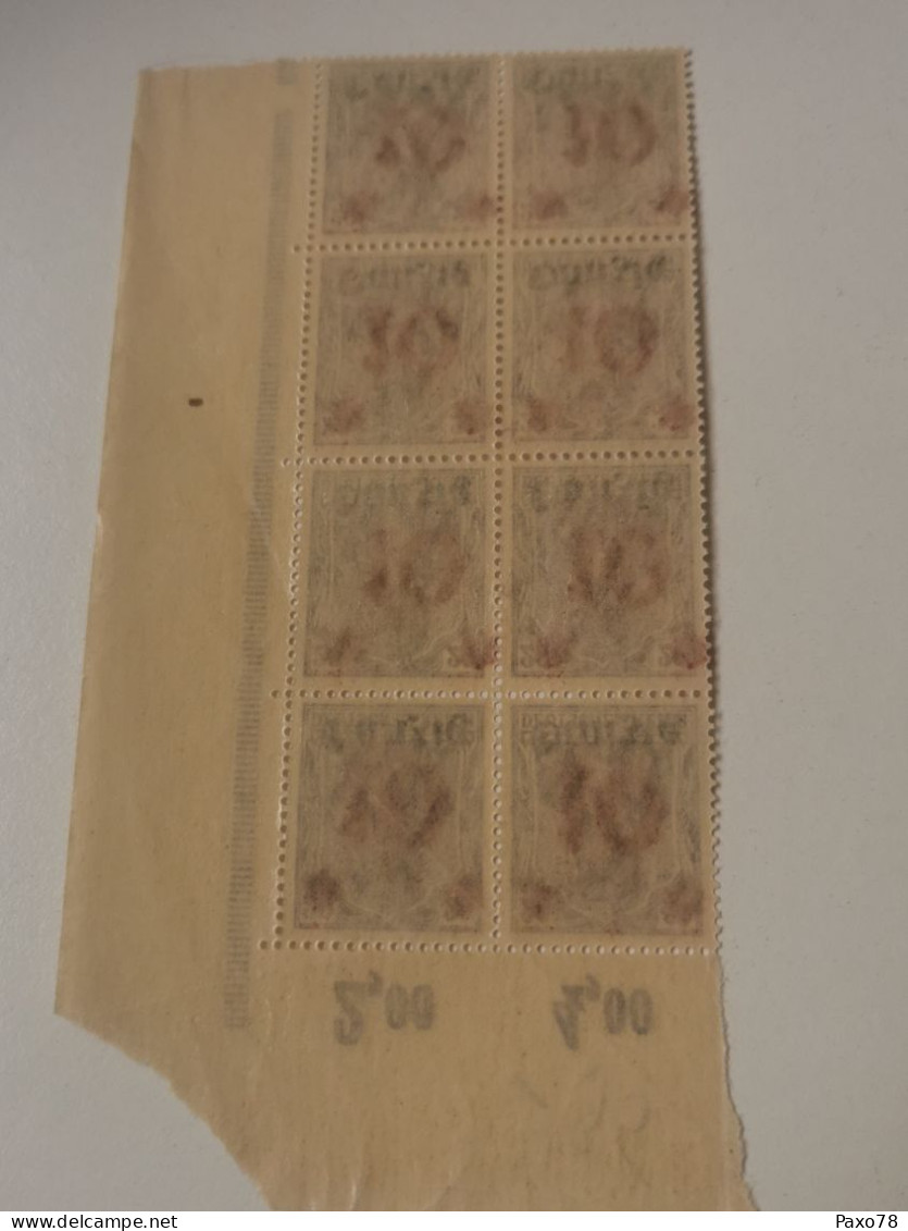 Danzig, 9 Timbres 20 Pfennig Overprinted 10. Sans Charnière. Neuf - Postfris