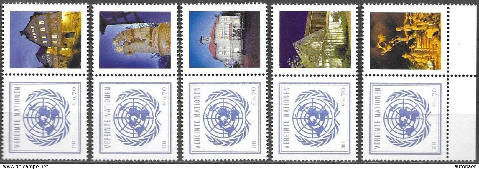 United Nations UNO UN Vereinte Nationen Vienna Wien 2013 Stamp Fair Sindelfingen Mi. 797 X5 MNH ** Neuf - Nuovi