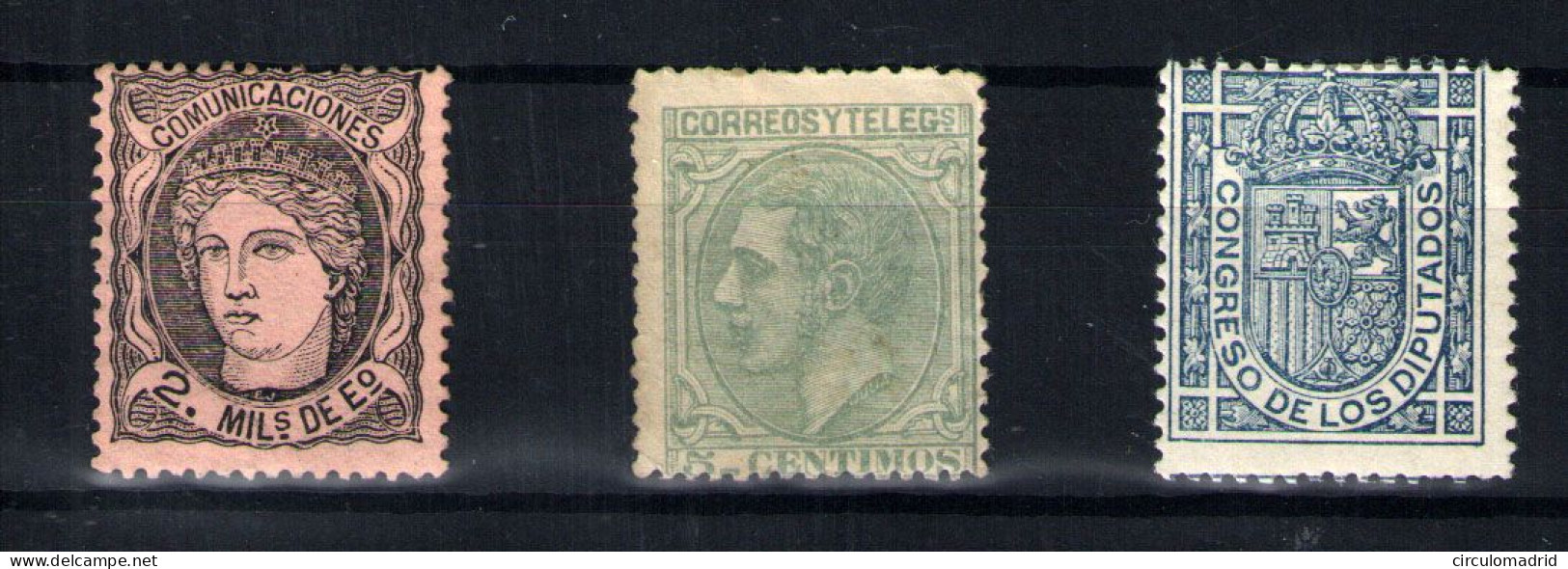 España Nº 103, 201, 231. Año 1870-1898 - Unused Stamps