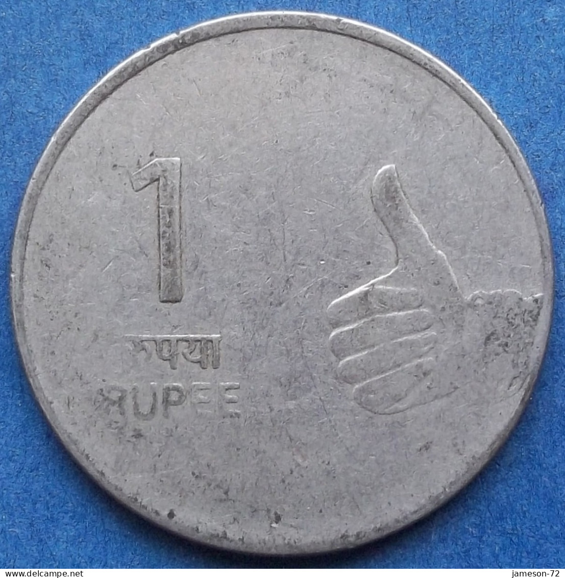 INDIA - 1 Rupee 2010 KM# 331 Republic Decimal Coinage (1957) - Edelweiss Coins - Georgien