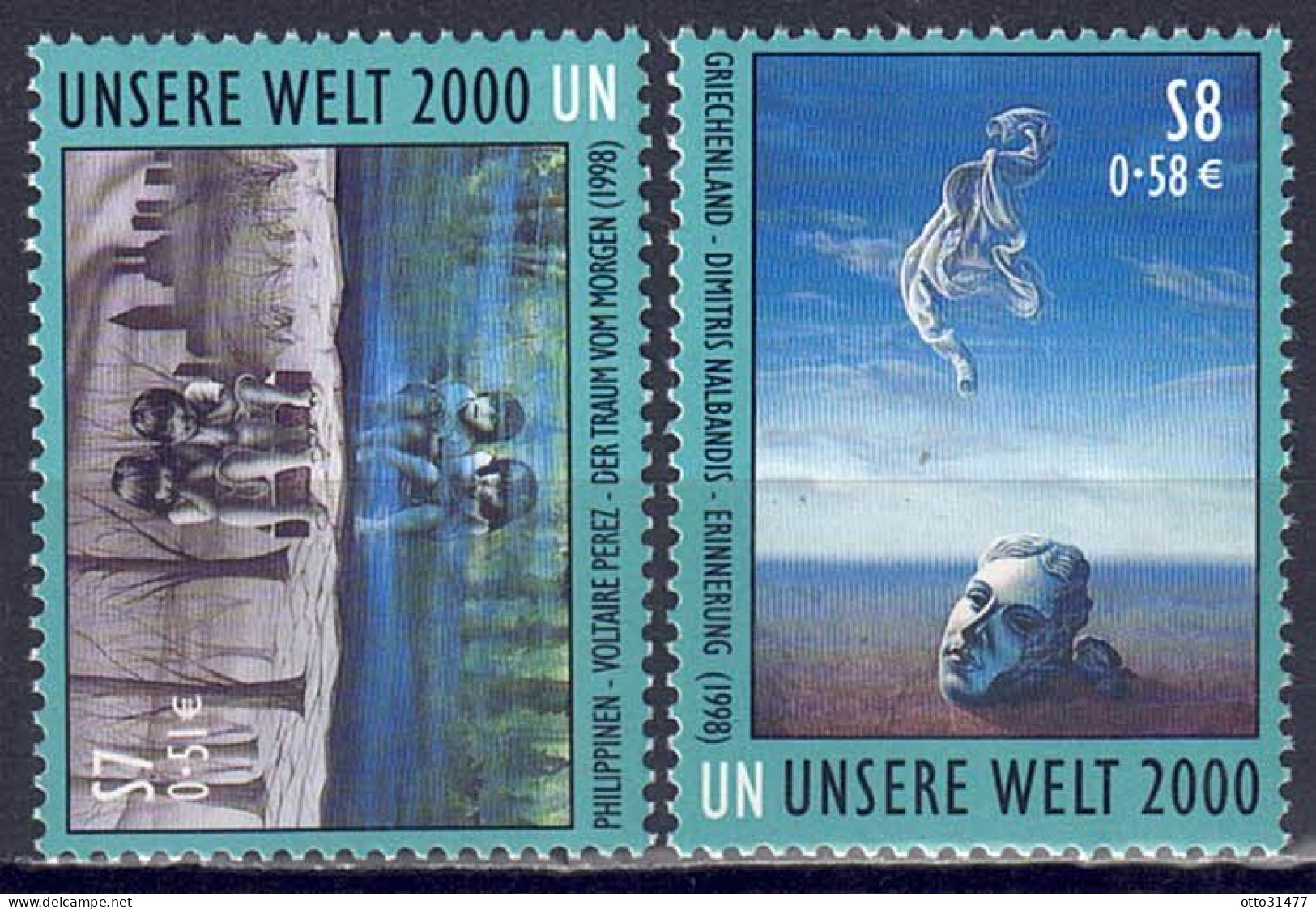 UNO Wien 2000 - Gemälde, Nr. 307 - 308, Postfrisch ** / MNH - Ungebraucht