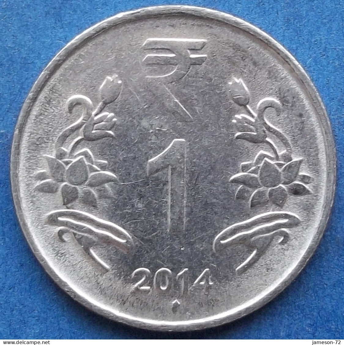 INDIA - 1 Rupee 2014 "Lotus Flowers" KM# 394 Republic Decimal Coinage (1957) - Edelweiss Coins - Georgien