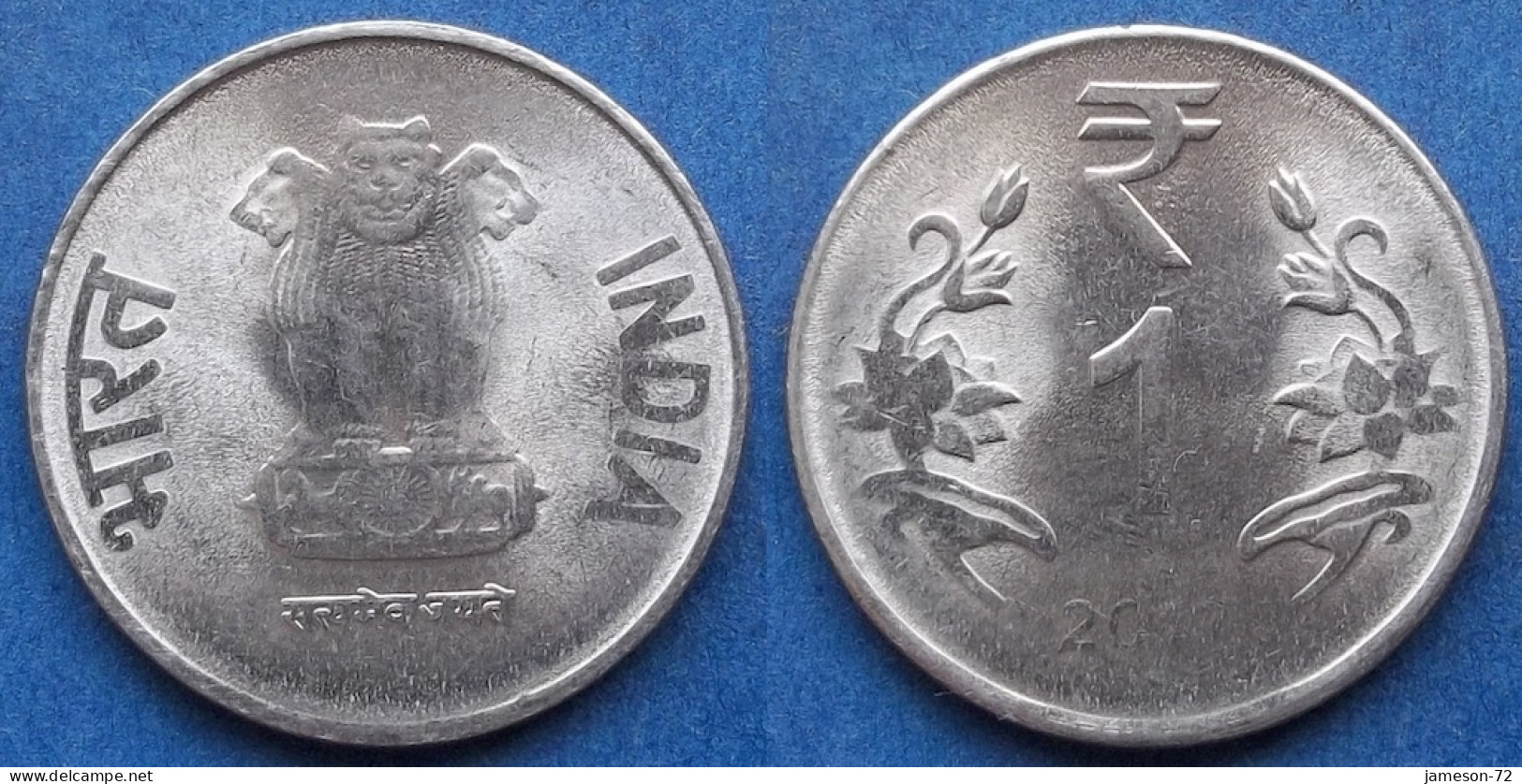 INDIA - 1 Rupee 2017 "Lotus Flowers" KM# 394 Republic Decimal Coinage (1957) - Edelweiss Coins - Georgien