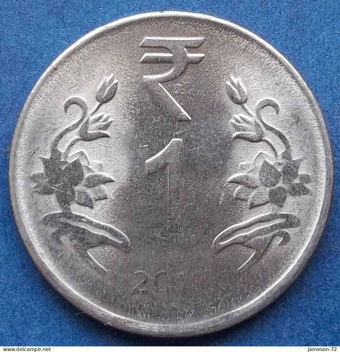 INDIA - 1 Rupee 2017 "Lotus Flowers" KM# 394 Republic Decimal Coinage (1957) - Edelweiss Coins - Géorgie