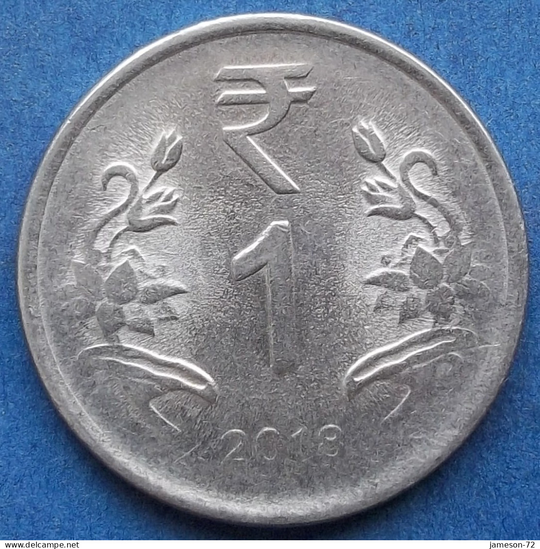 INDIA - 1 Rupee 2018 "Lotus Flowers" KM# 394 Republic Decimal Coinage (1957) - Edelweiss Coins - Georgia