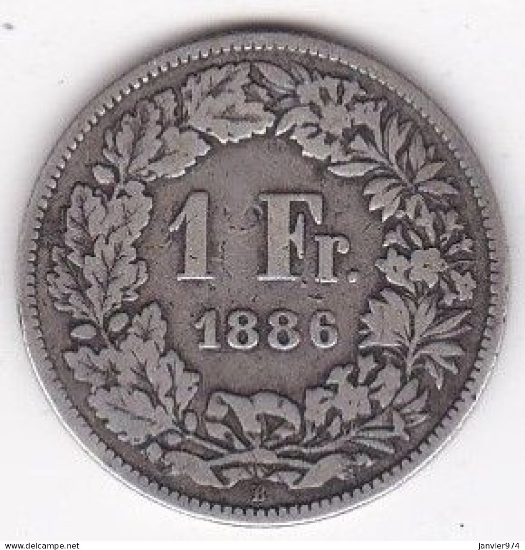 Suisse 1 Franc 1886 B, En Argent - 1 Franc