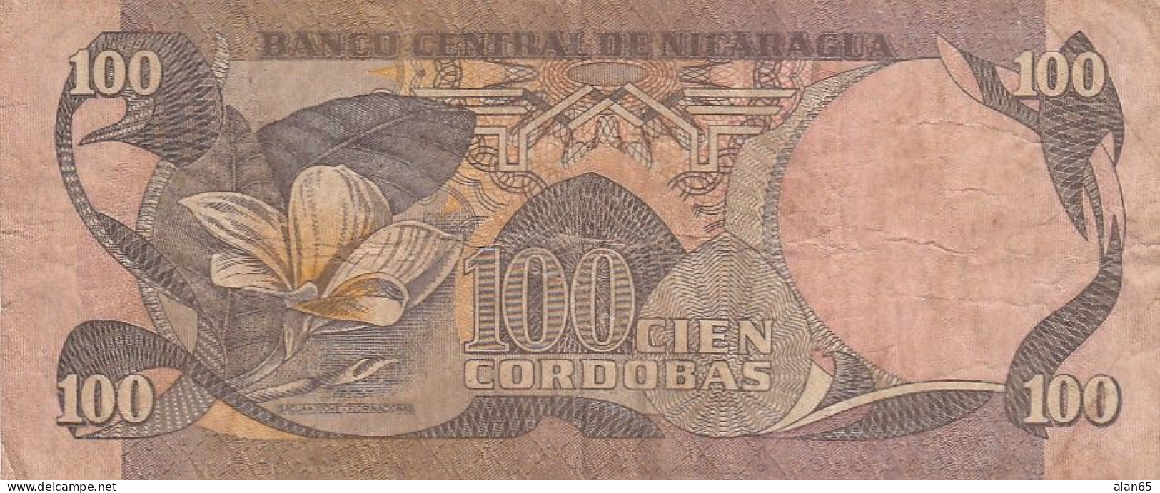 Nicaragua Lot Of 2, #140 50 Cordobas, ##141 100 Cordobas, C1985 Banknotes - Nicaragua