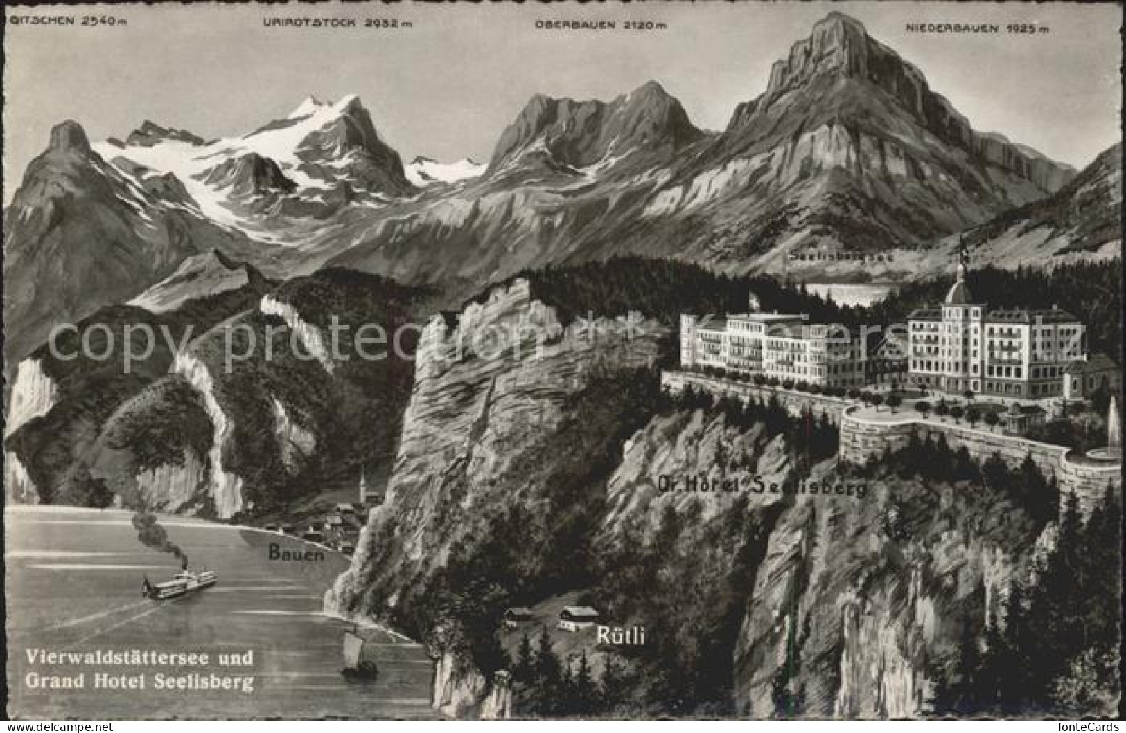 11754579 Vierwaldstaettersee SZ Mit Grand Hotel Seelisberg Brunnen - Autres & Non Classés