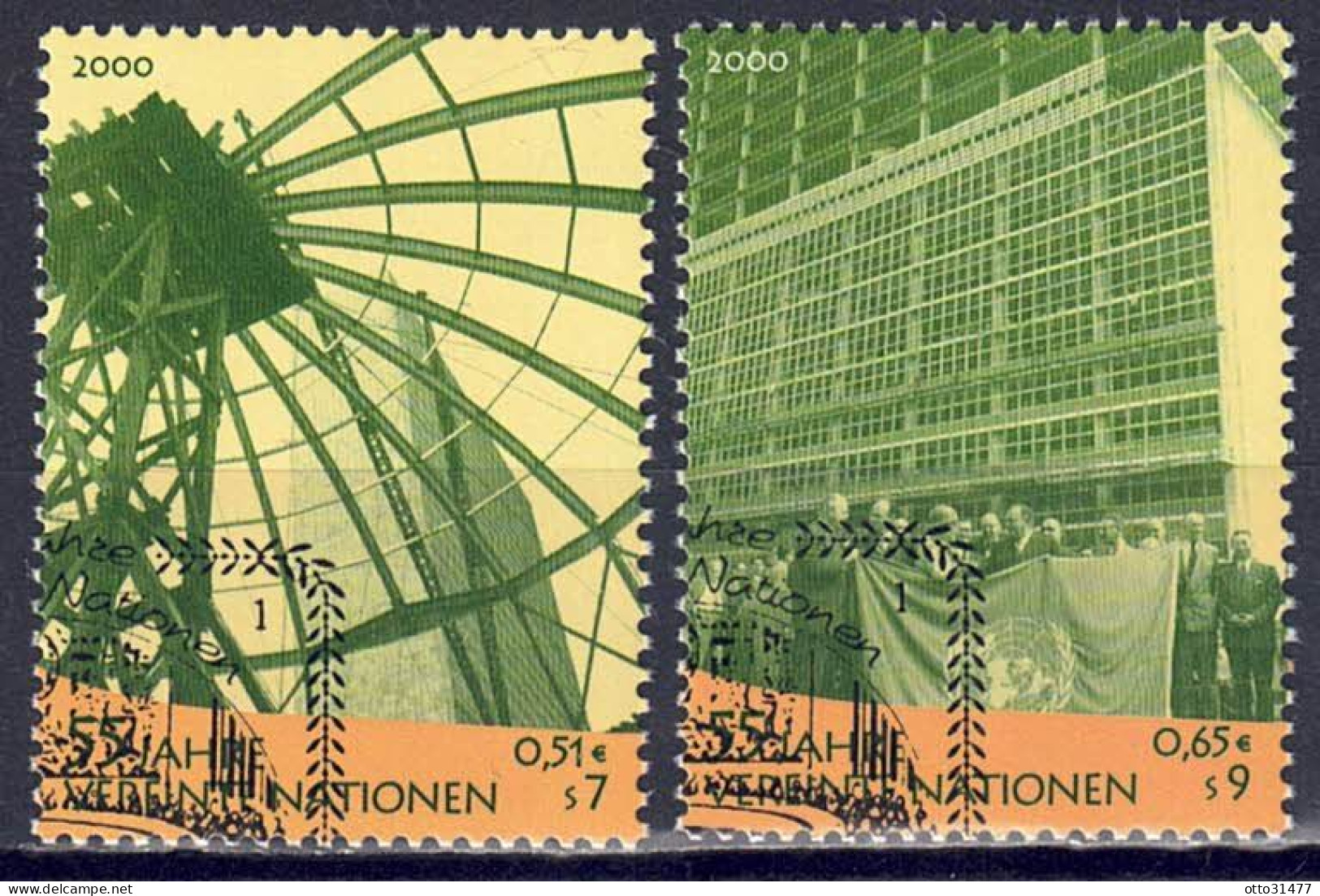 UNO Wien 2000 - 55 Jahre UNO, Nr. 309 - 310, Gestempelt / Used - Oblitérés