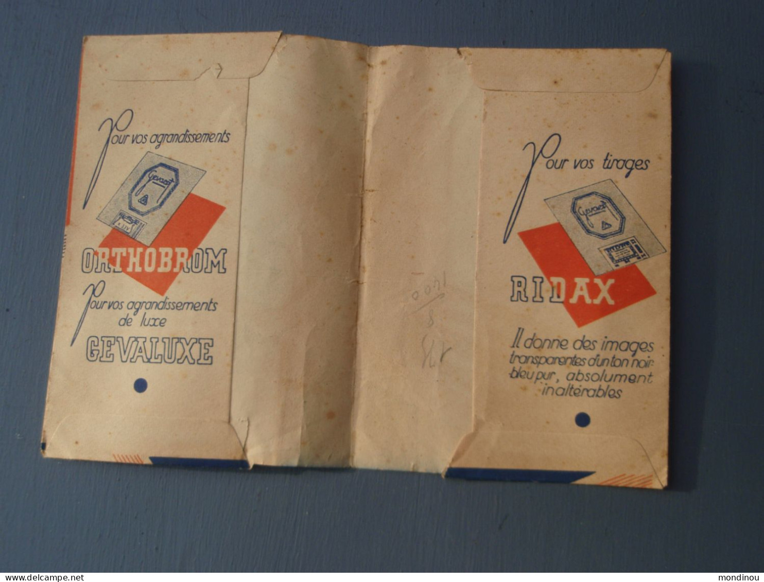 Pochette  " Photo Ciné Gévaert " 1944 - Matériel & Accessoires