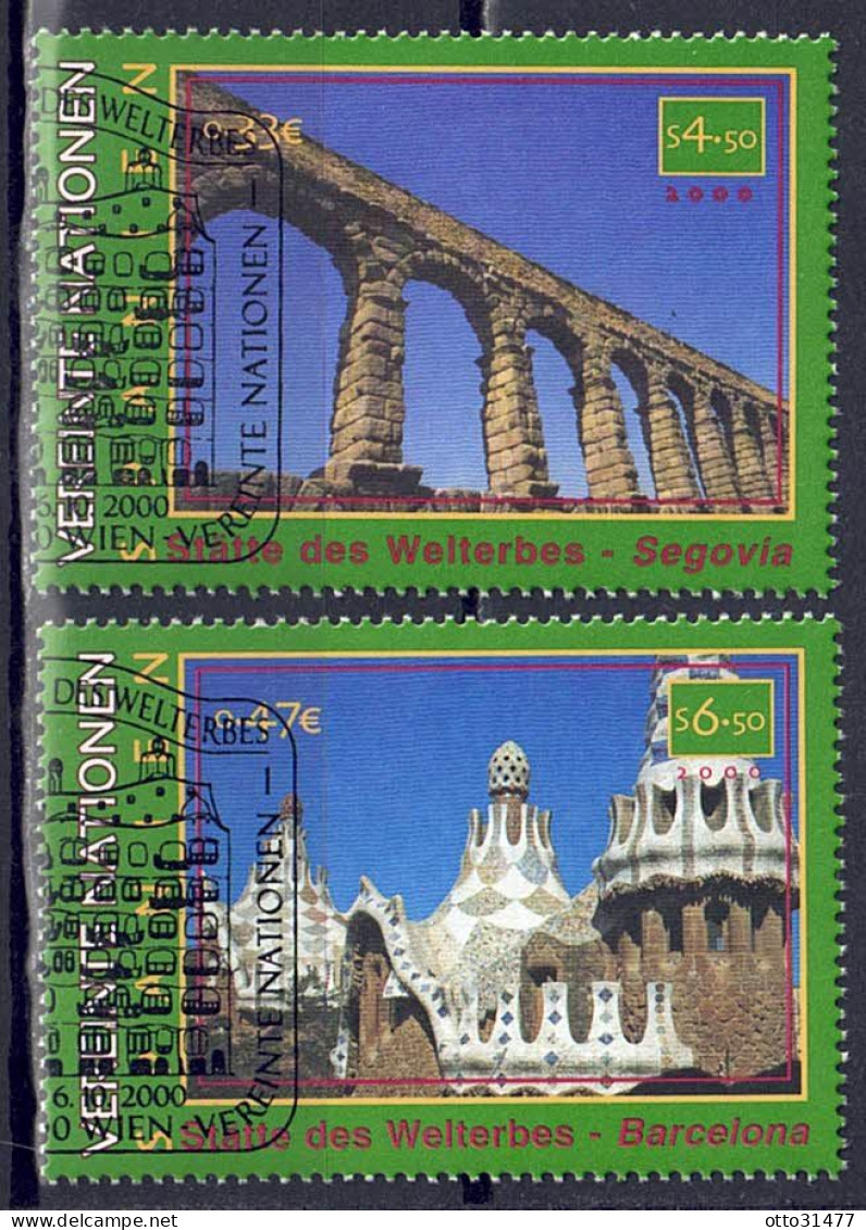 UNO Wien 2000 - UNESCO-Welterbe, Nr. 317 - 318, Gestempelt / Used - Usados