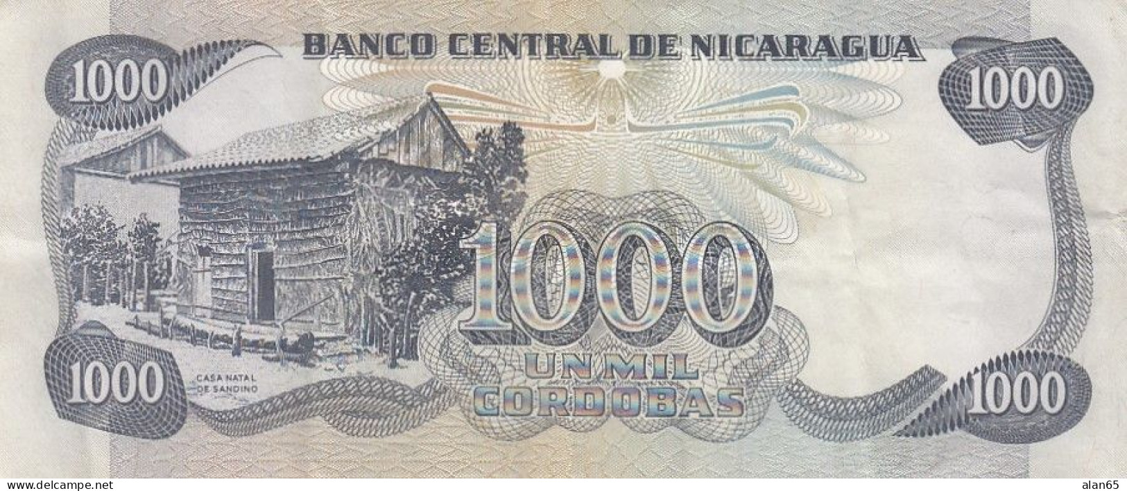 Nicaragua Lot Of 2, #144 500 Cordobas, ##145b 1000 Cordobas, C1987 Banknotes - Nicaragua