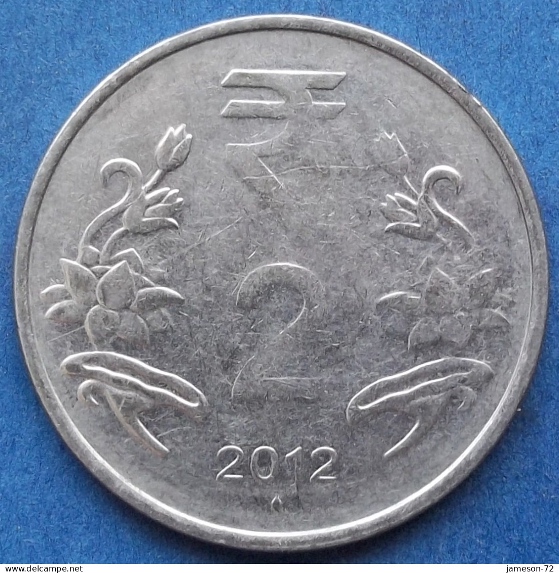 INDIA - 2 Rupees 2012 "Lotus Flowers" KM# 395 Republic Decimal Coinage (1957) - Edelweiss Coins - Georgië