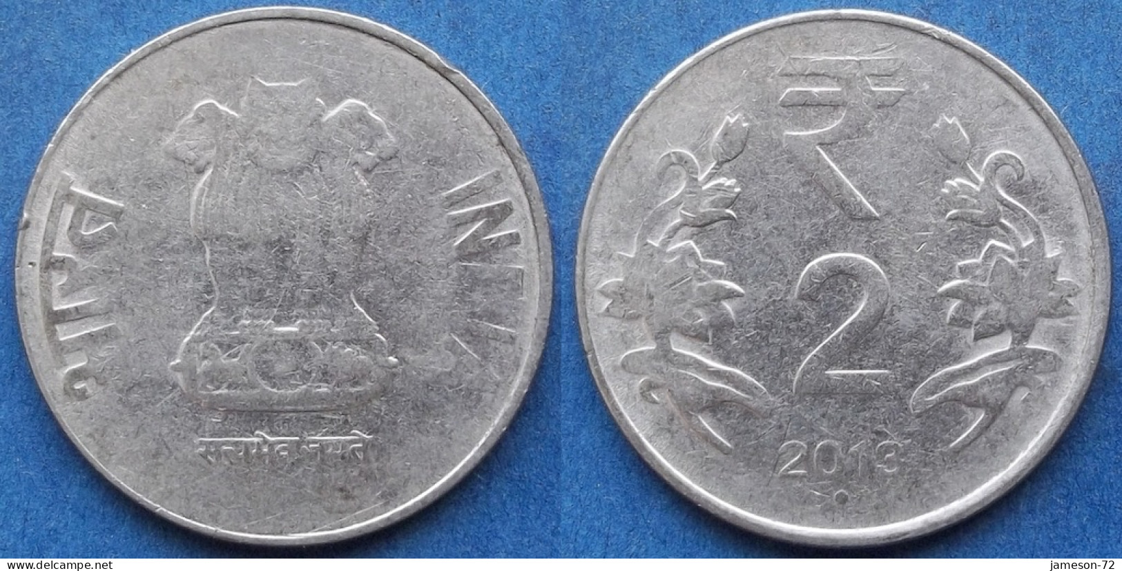 INDIA - 2 Rupees 2013 "Lotus Flowers" KM# 395 Republic Decimal Coinage (1957) - Edelweiss Coins - Géorgie