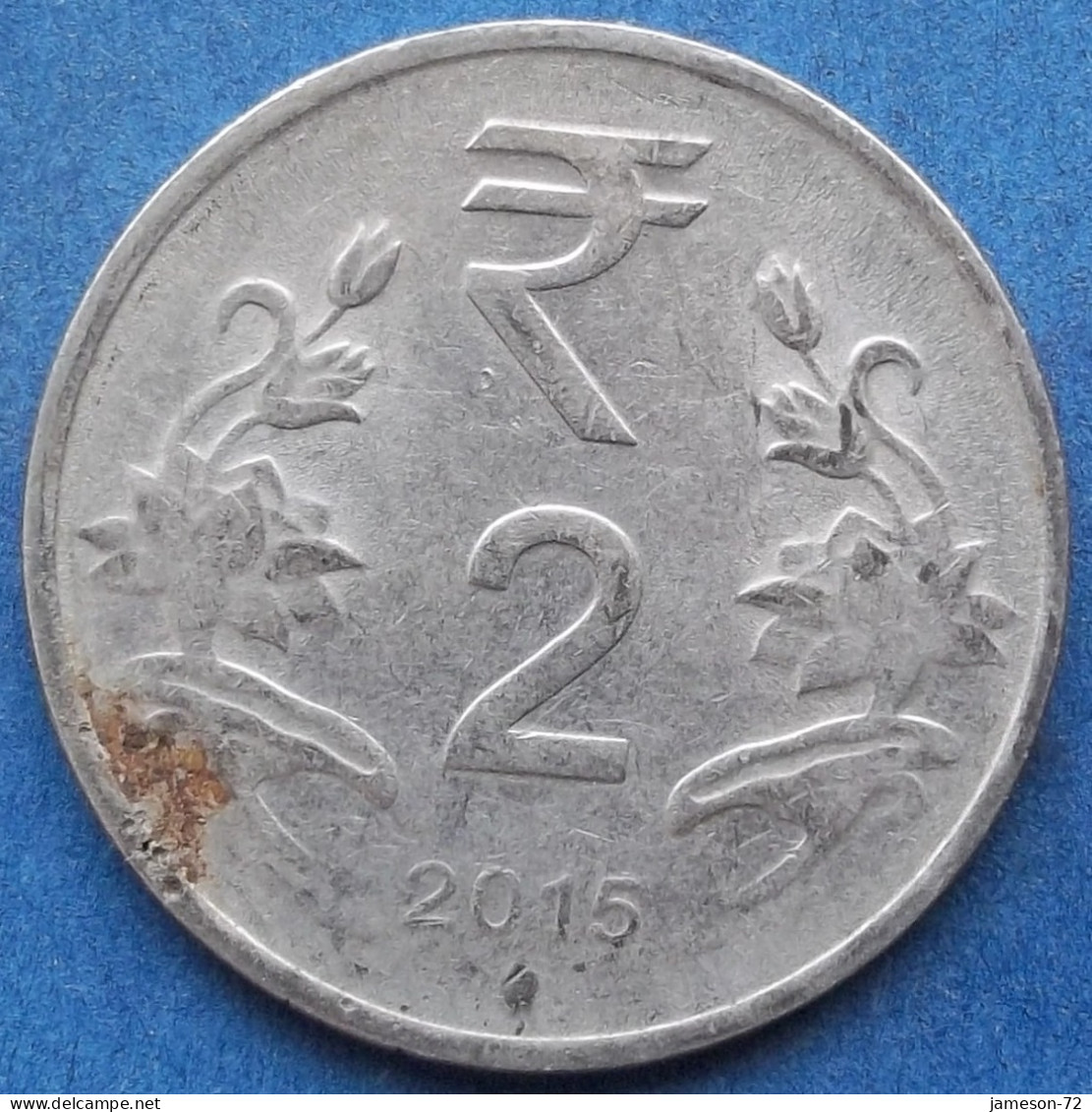 INDIA - 2 Rupees 2015 "Lotus Flowers" KM# 395 Republic Decimal Coinage (1957) - Edelweiss Coins - Georgia