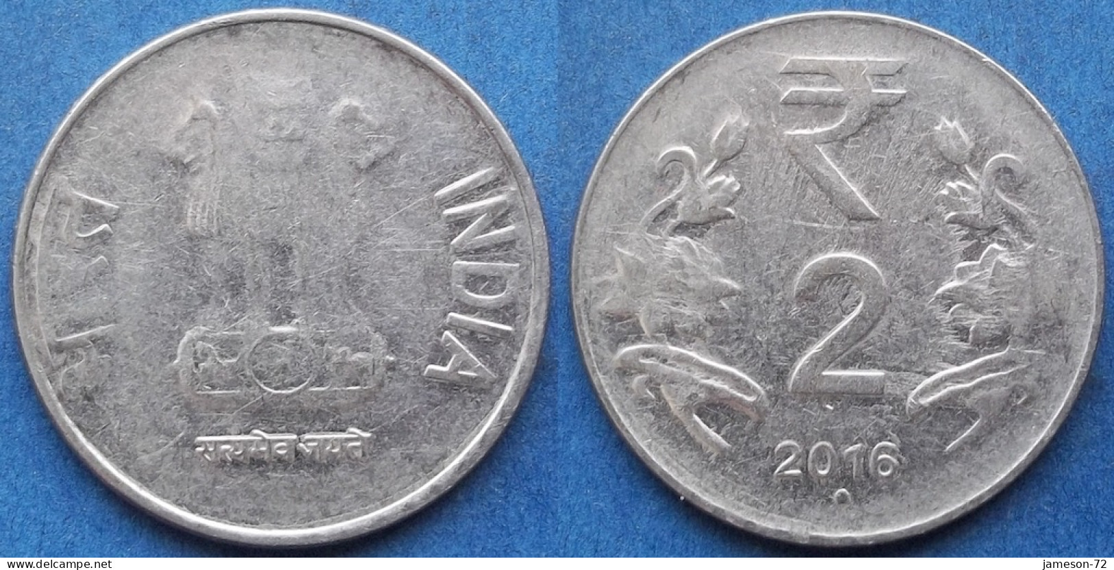 INDIA - 2 Rupees 2016 "Lotus Flowers" KM# 395 Republic Decimal Coinage (1957) - Edelweiss Coins - Georgien