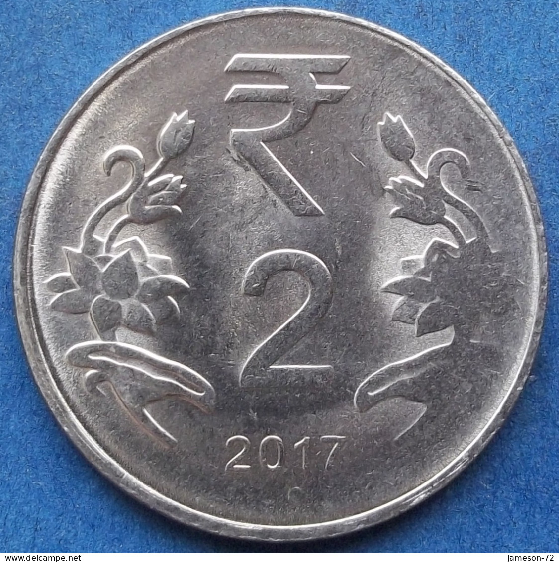 INDIA - 2 Rupees 2017 "Lotus Flowers" KM# 395 Republic Decimal Coinage (1957) - Edelweiss Coins - Georgien