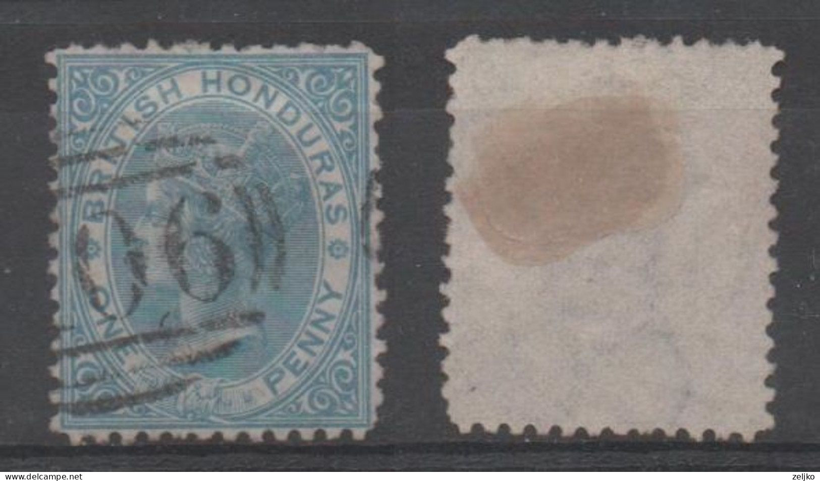 British Honduras, Used, 1872, Michel 4A, Perf. 12 1/2 ( C.v. 25 € ) - Honduras Britannico (...-1970)