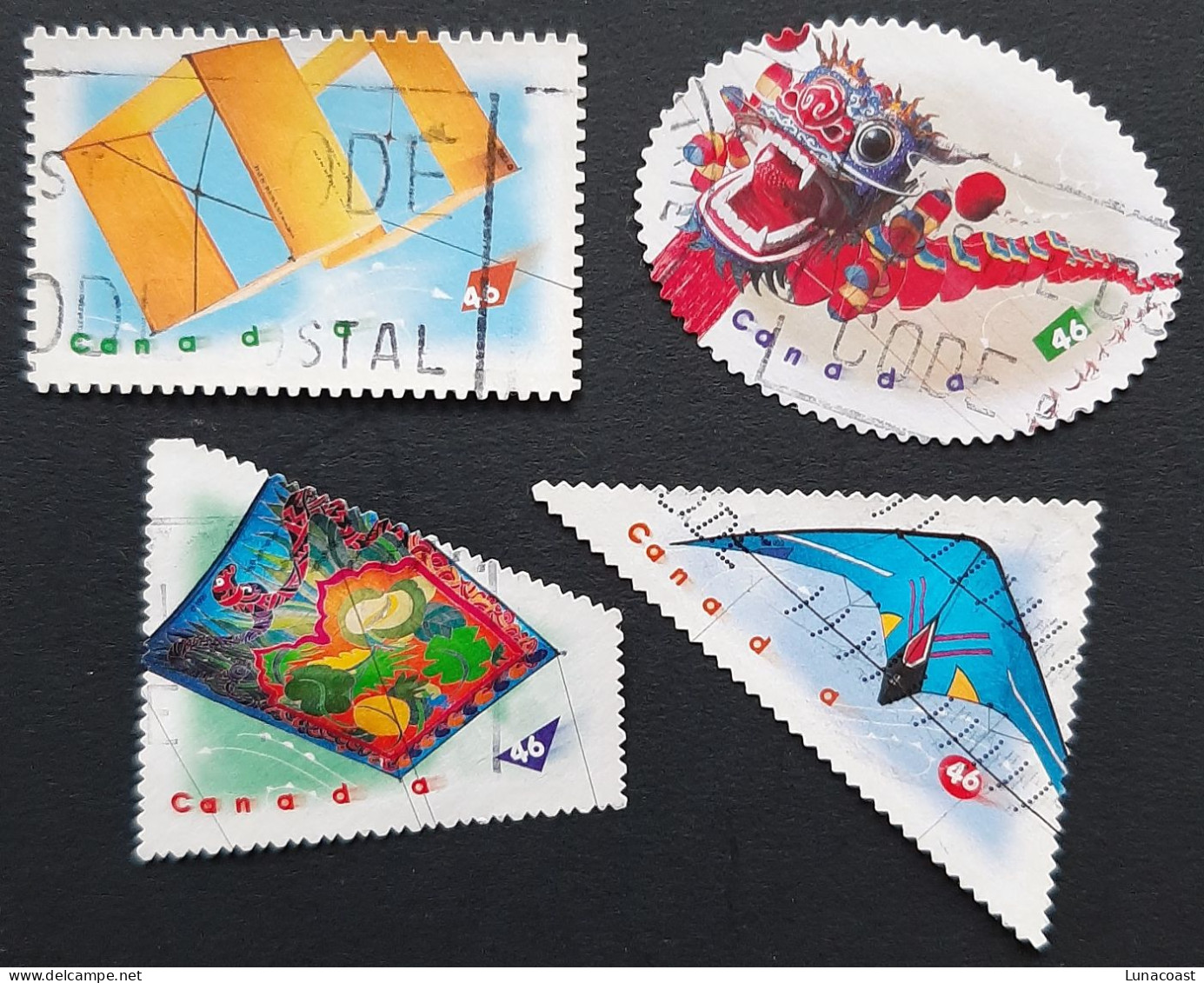 Canada 1999  USED  Sc 1811a-d    4 X 46c Kites - Gebraucht