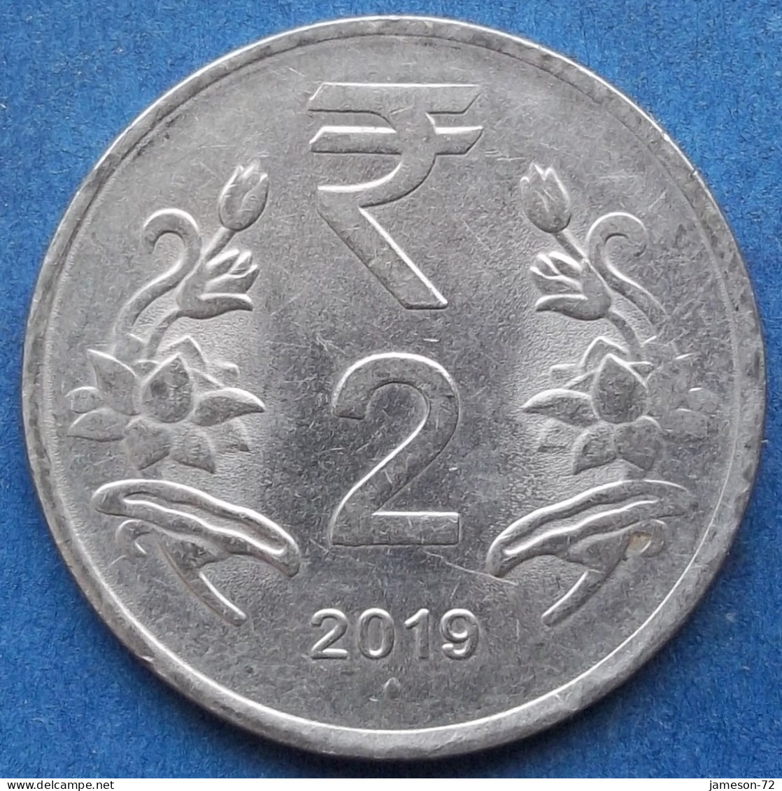 INDIA - 2 Rupees 2019 "Lotus Flowers" KM# 395 Republic Decimal Coinage (1957) - Edelweiss Coins - Georgië