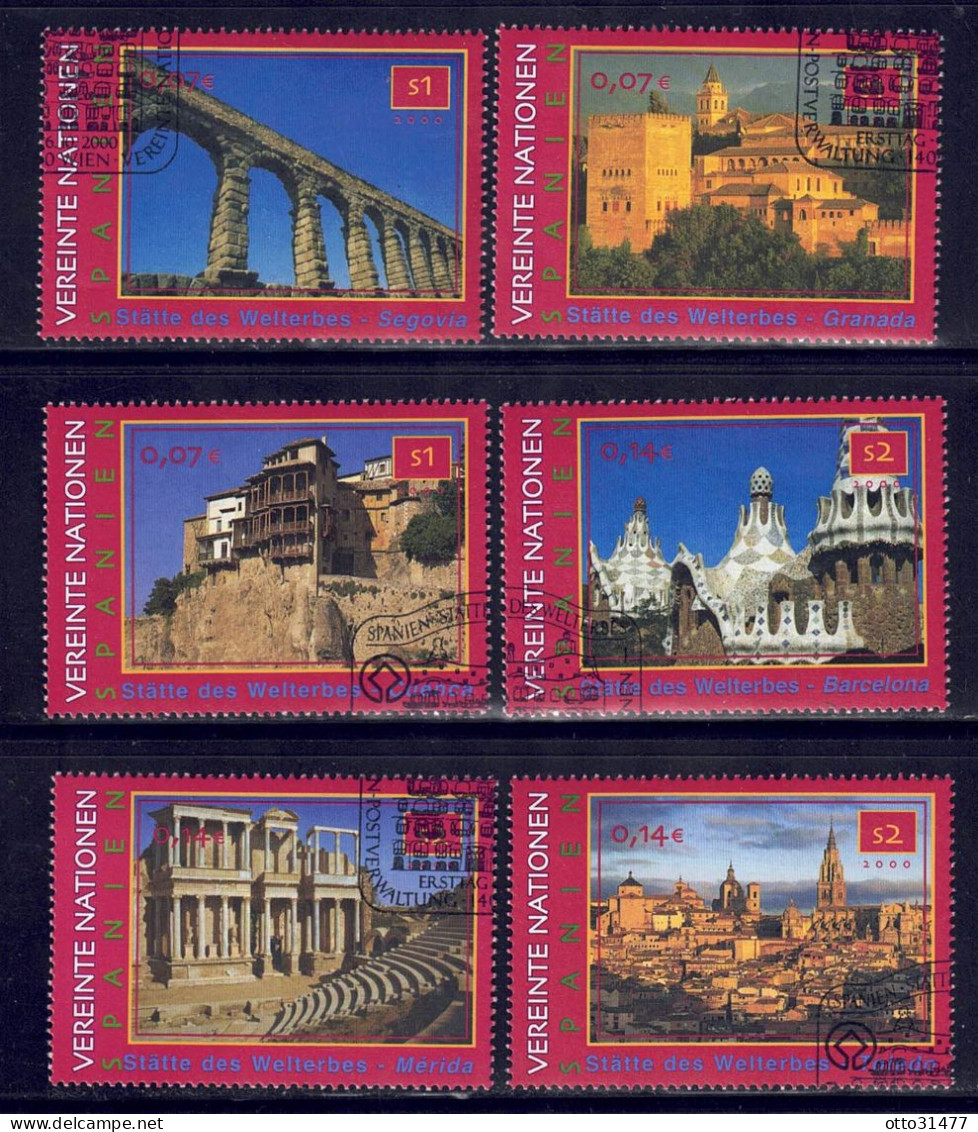 UNO Wien 2000 - UNESCO-Welterbe, Nr. 319 - 324, Gestempelt / Used - Oblitérés