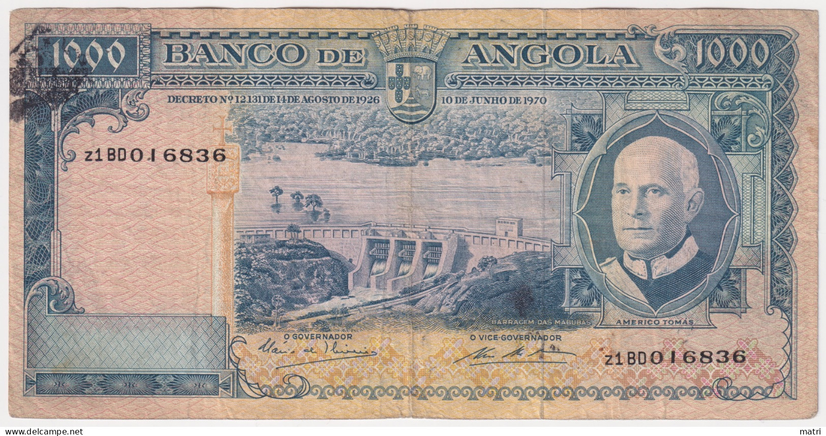 Angola 1000 Escudos 1970 P-98 - Angola