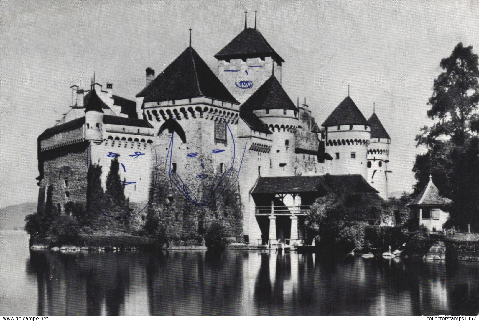 VEYTAUX, VAUD, CASTLE, ARCHITECTURE, SWITZERLAND, POSTCARD - Veytaux