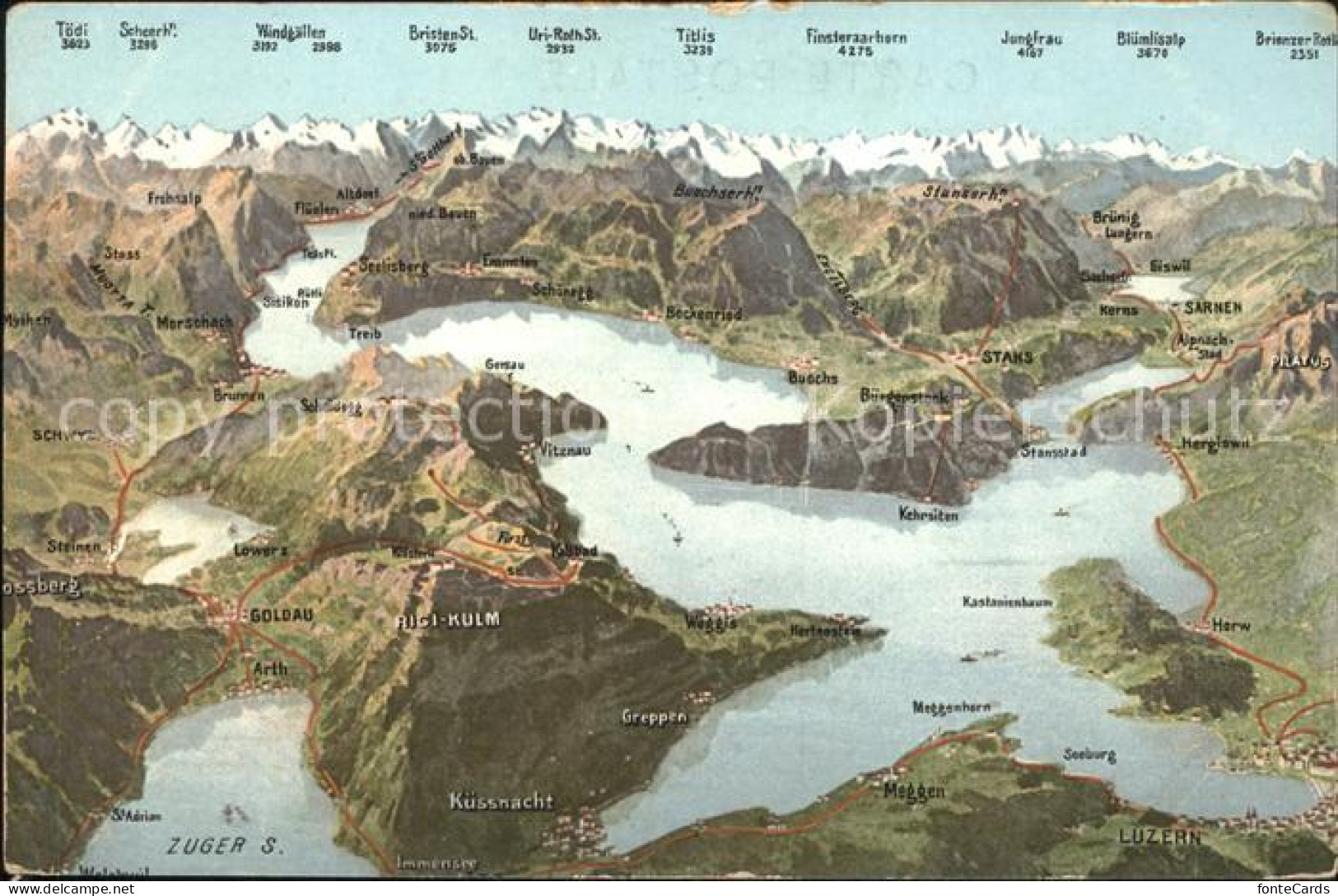 11741549 Vierwaldstaettersee SZ Panorama Brunnen - Sonstige & Ohne Zuordnung