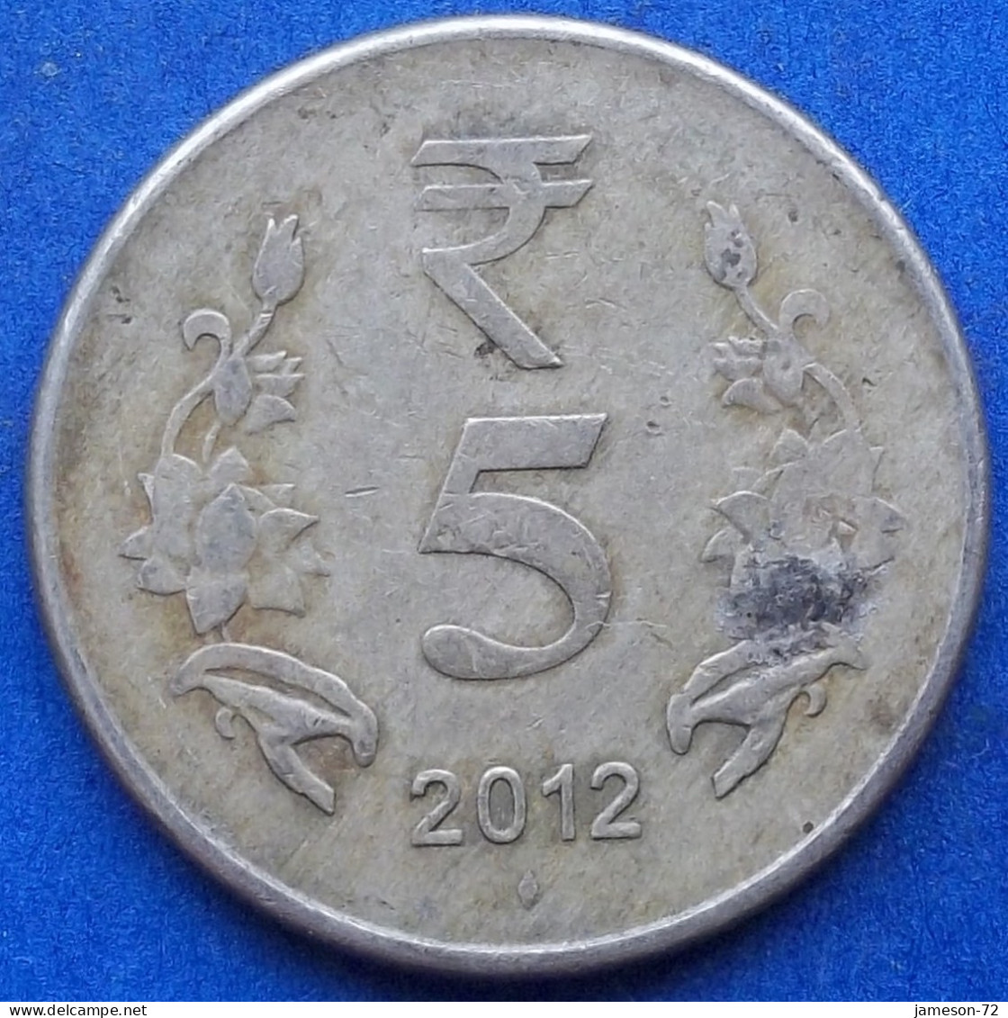 INDIA - 5 Rupees 2012 "Lotus Flowers" KM# 399.1 Republic Decimal Coinage (1957) - Edelweiss Coins - Géorgie