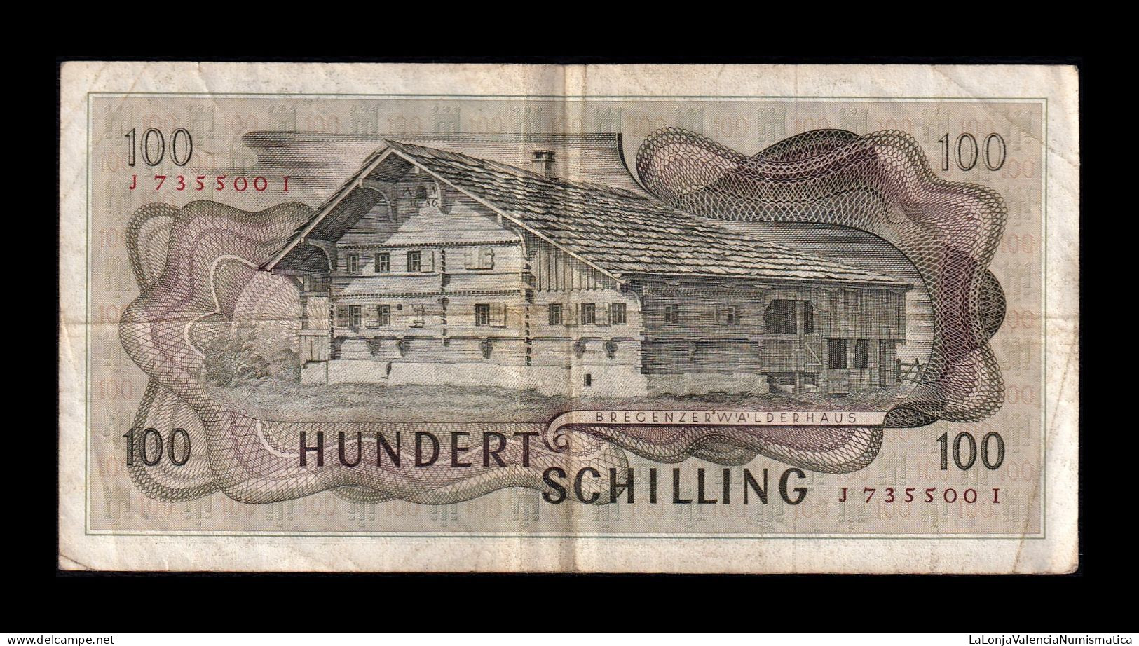 Austria 100 Schilling 1969 Pick 145 Bc/Mbc F/Vf - Oesterreich