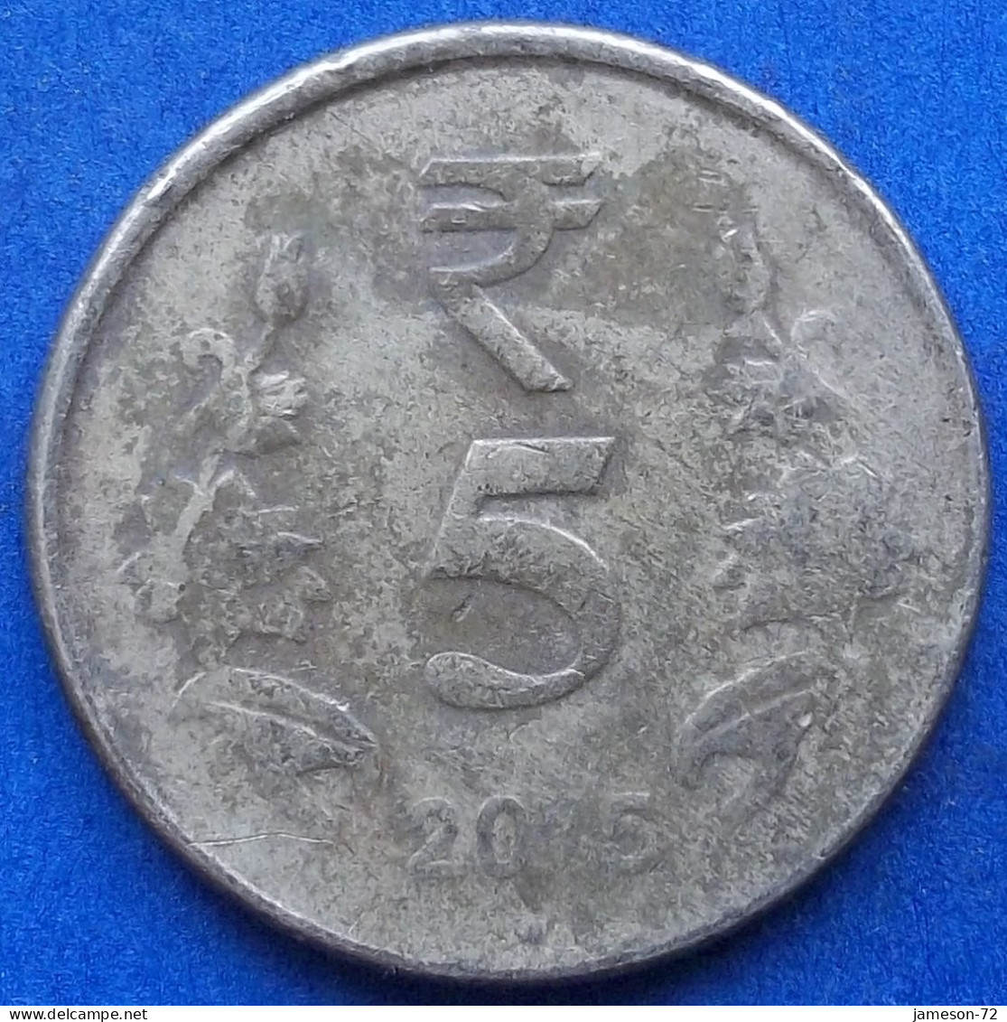 INDIA - 5 Rupees 2015 "Lotus Flowers" KM# 399.1 Republic Decimal Coinage (1957) - Edelweiss Coins - Georgia