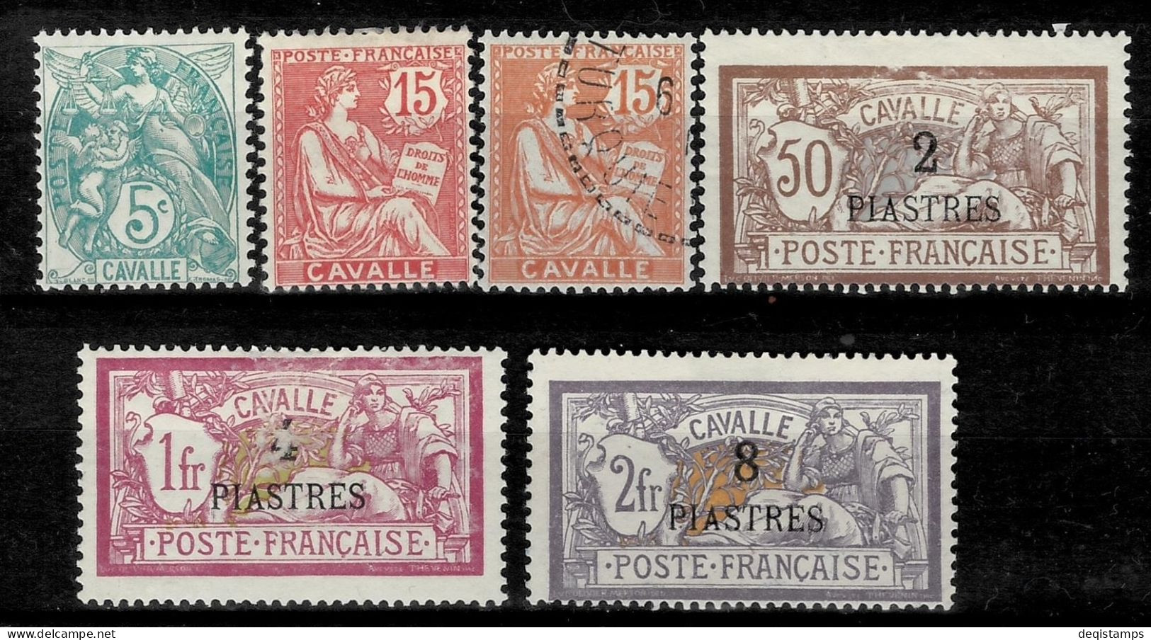 French Post Cavalle Year 1902/03 MH Stamps - Usados