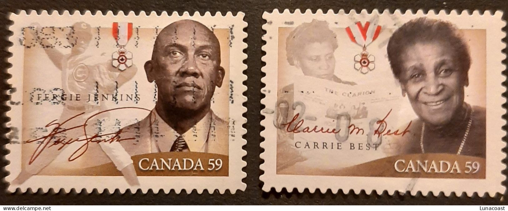 Canada 2011 USED  Sc 2433 -2434,   2 X 59c  Black History - Used Stamps