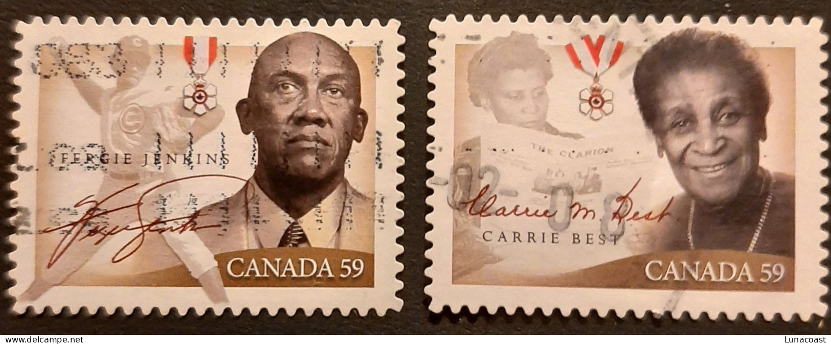 Canada 2011 USED  Sc 2433 -2434,   2 X 59c  Black History - Gebruikt