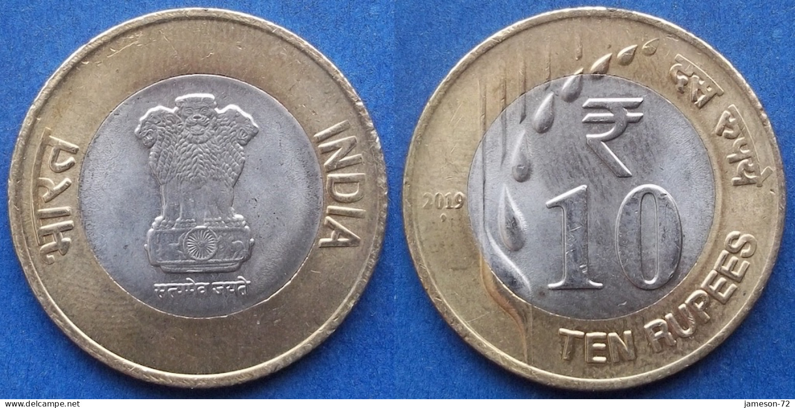 INDIA - 10 Rupees 2019 KM# 514 Republic Decimal Coinage (1957) - Edelweiss Coins - Georgia