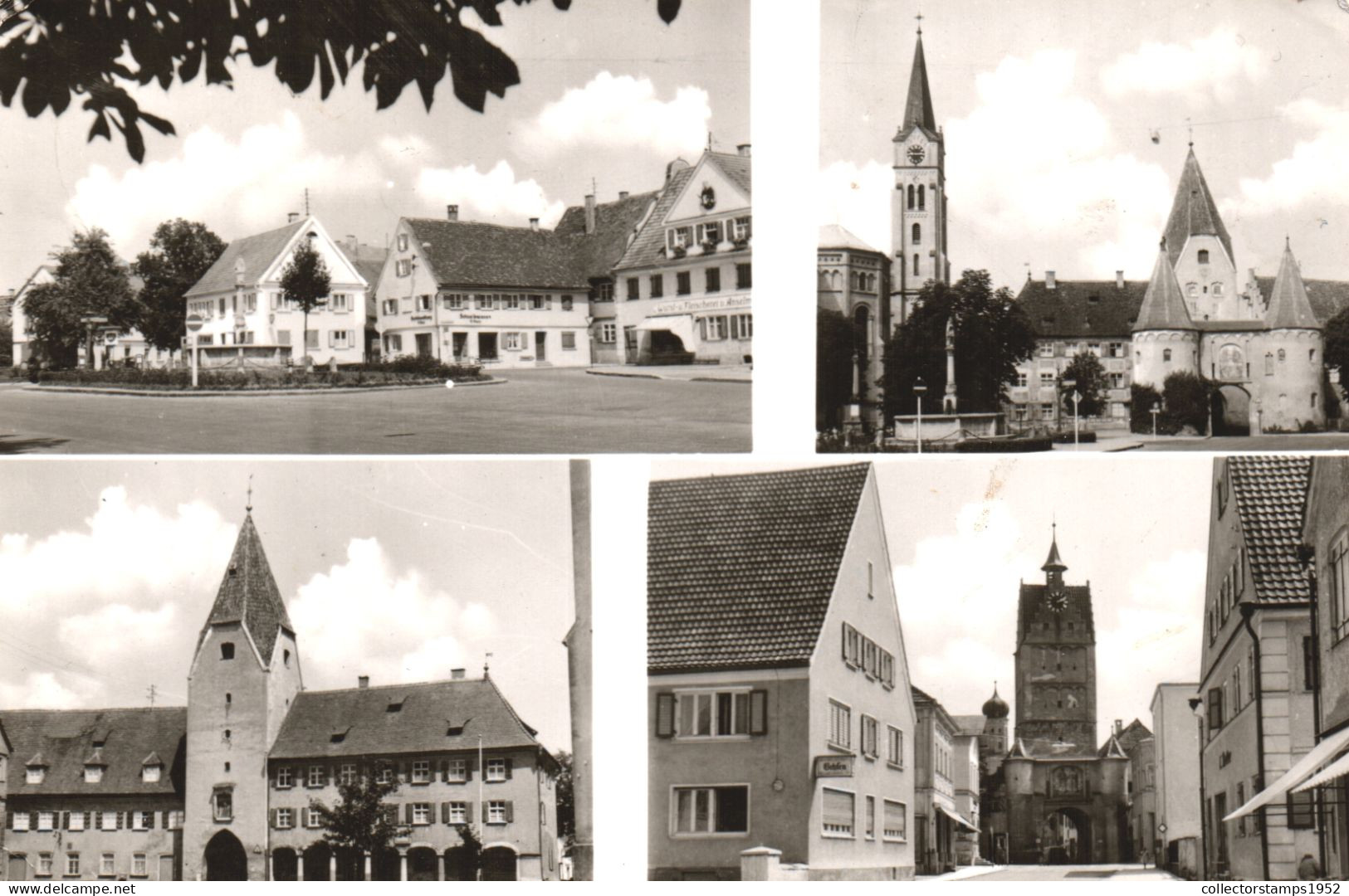 WEISSENHORN, BAVARIA, MULTIPLE VIEWS, ARCHITECTURE, CHURCH, TOWER, GERMANY, POSTCARD - Weissenhorn