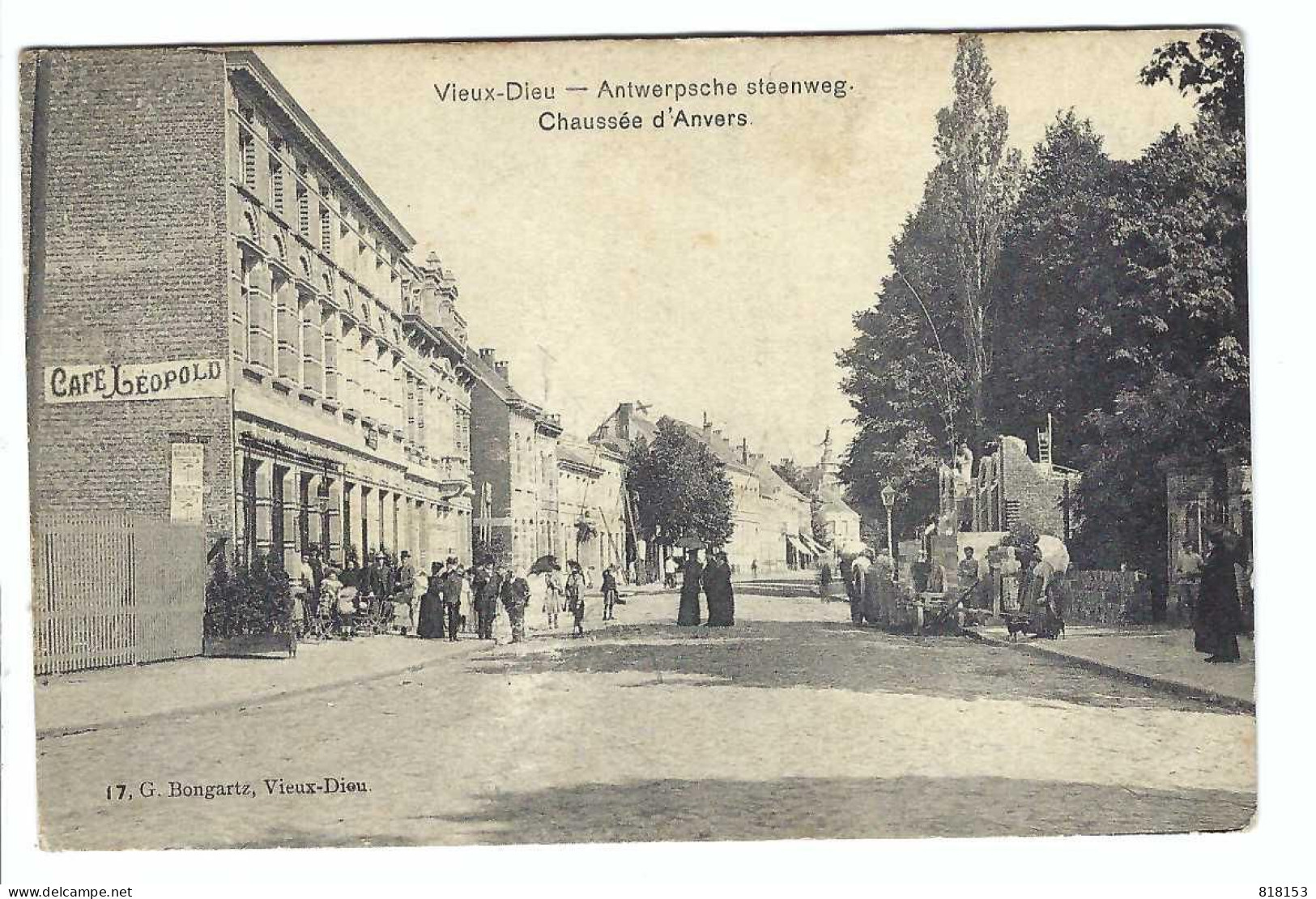 Mortsel Vieux-Dieu  - Antwerpsche Steenweg  Chaussée D'Anvers 1910 - Mortsel