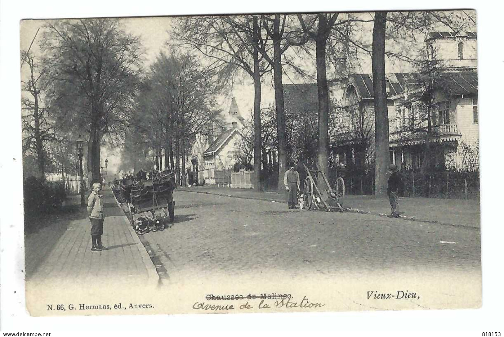 Mortsel Vieux-Dieu  Chaussée De Malines 1910 - Mortsel