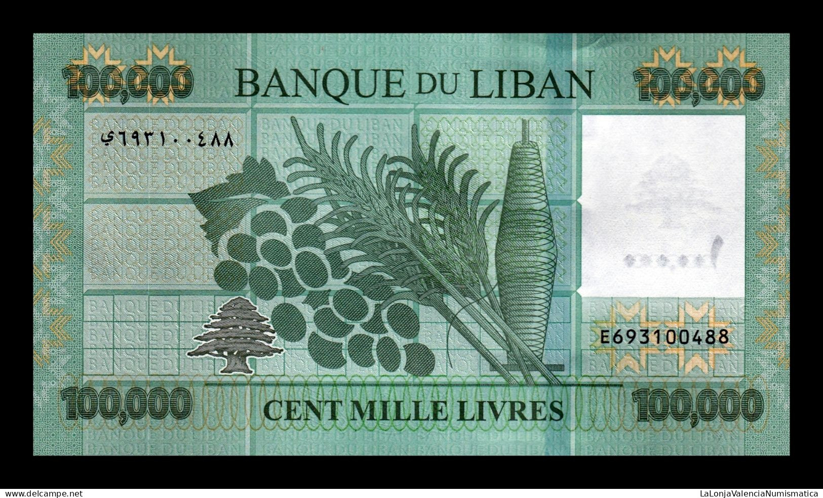 Líbano Lebanon 100000 Livres 2022 Pick 95e Sc Unc - Liban