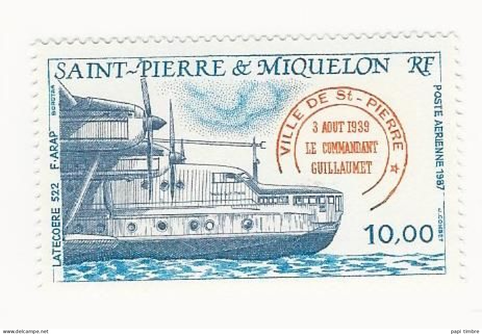 Saint-Pierre Et Miquelon - 1987 Avions Portant Le Nom De La Ville De Saint-Pierre- N° PA65 ** - Nuevos