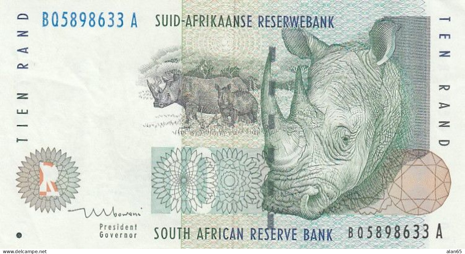 South Africa, #123b,10 Rand 1999 Banknote - Sudafrica