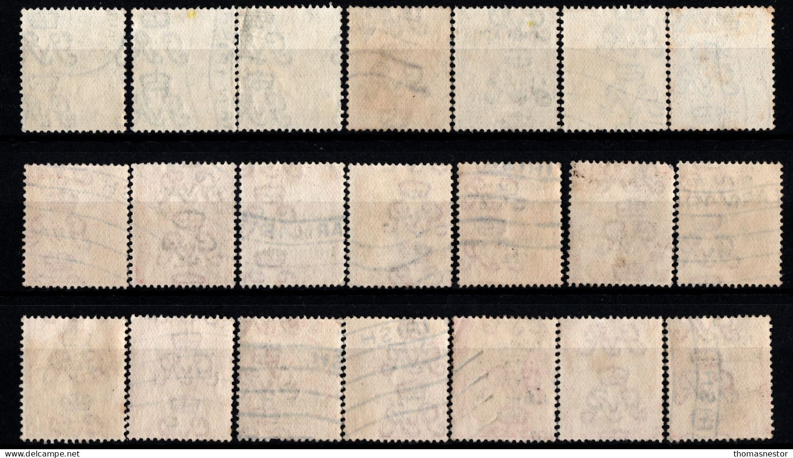 1922 Thom Rialtas 5 Line Blue Black Ink (July- Nov) Used Fiscal Cancellation, Parcel/ Commercial Cancel 293 In Total. - Used Stamps