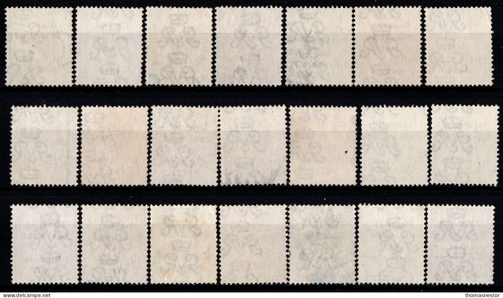 1922 Thom Rialtas 5 line Blue Black Ink (July- Nov) Used Fiscal cancellation, parcel/ commercial cancel 293 in total.