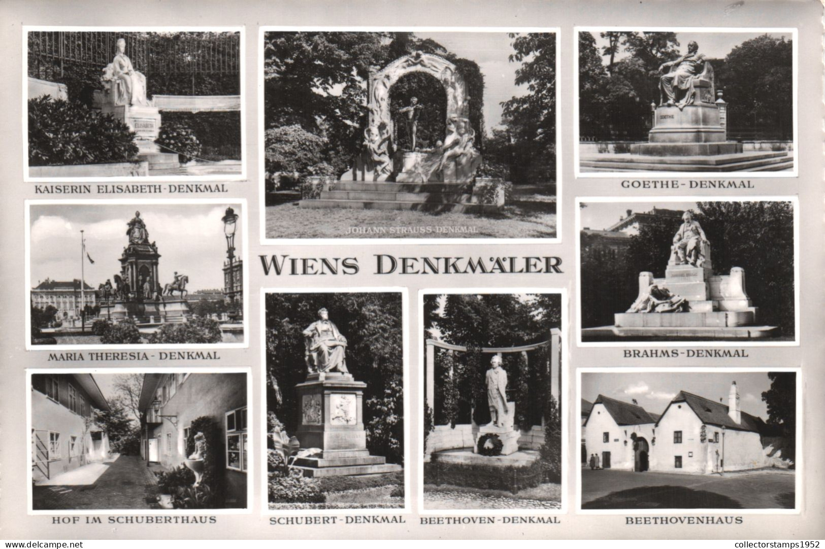 VIENNA, MULTIPLE VIEWS, ARCHITECTURE, MONUMENT, STATUE,  AUSTRIA, POSTCARD - Wien Mitte