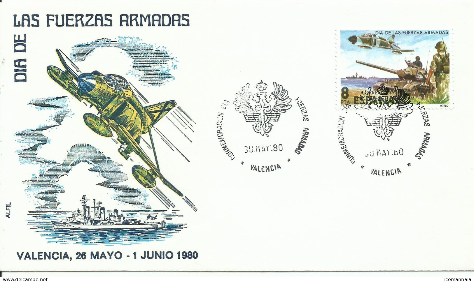 ESPAÑA, SOBRE  CONMEMORATIVO  AÑO  1980 - Storia Postale