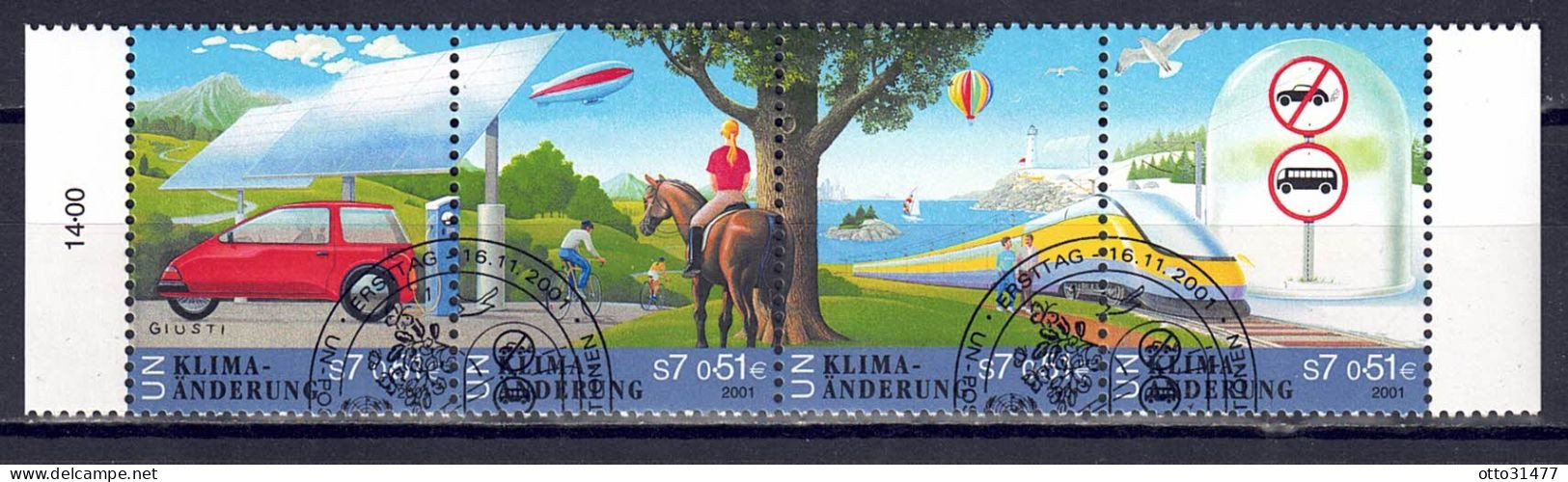 UNO Wien 2001 - Klimaänderung, Nr. 346 - 349 Zd., Postfrisch ** / MNH - Ongebruikt