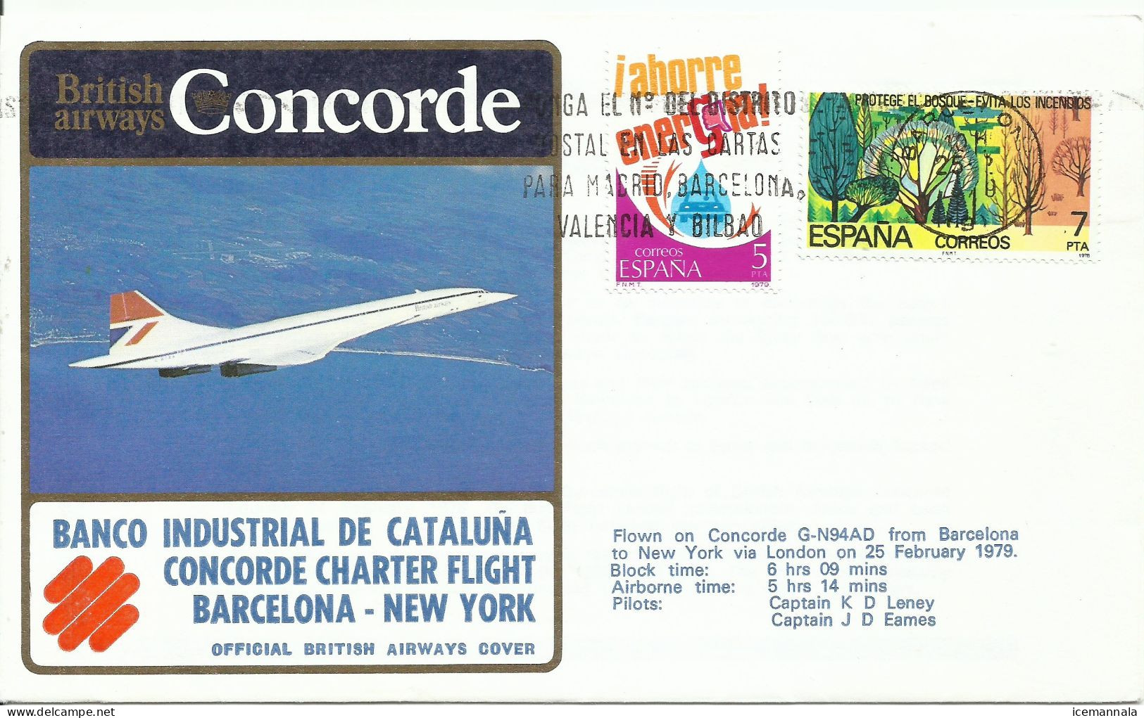 ESPAÑA, SOBRE  CONMEMORATIVO  AÑO  1979 - Covers & Documents