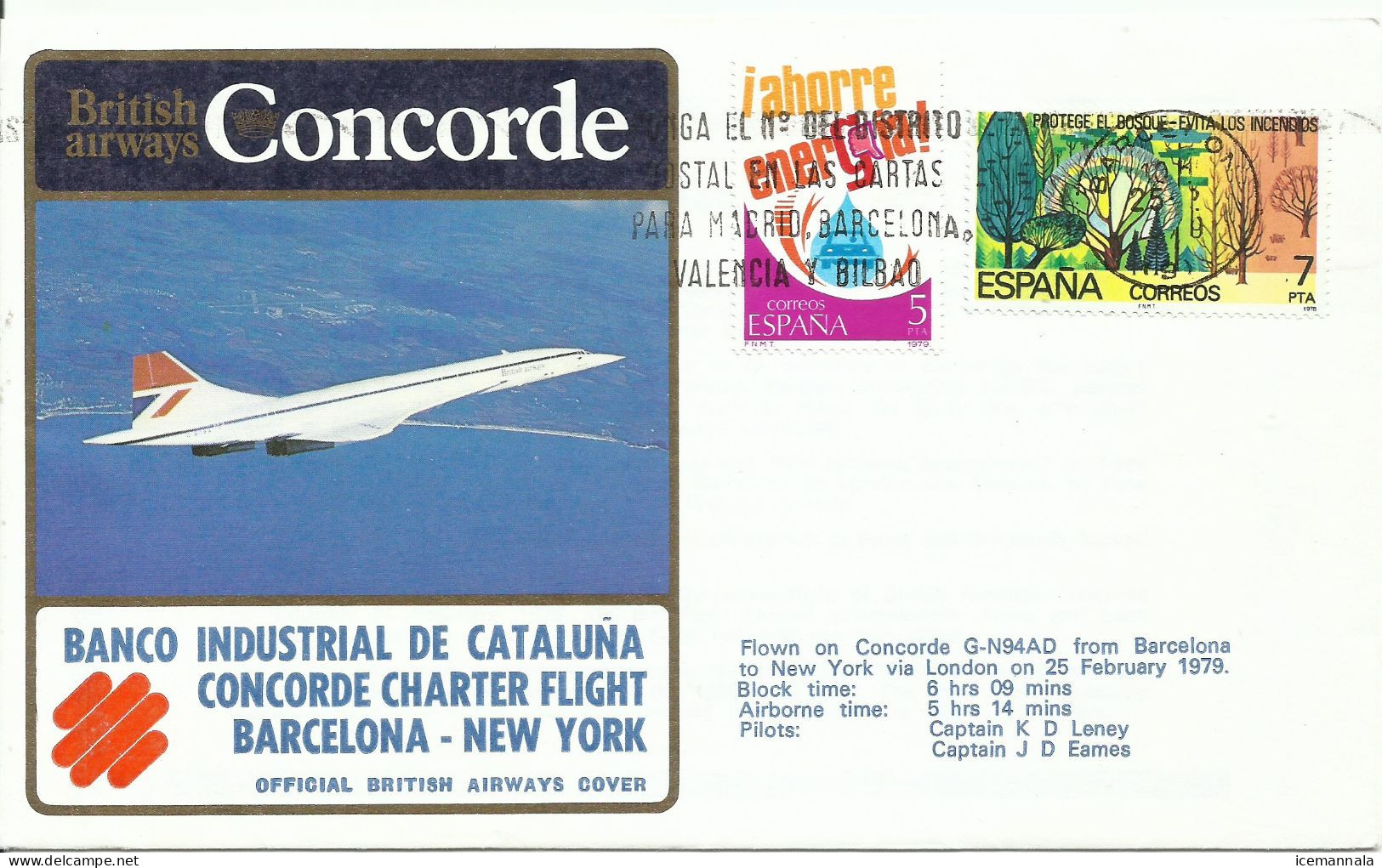 ESPAÑA, SOBRE  CONMEMORATIVO  AÑO  1979 - Storia Postale